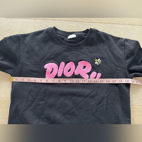 Dior x Kaws Men's Crewneck Sweatshirt Black Size L 2019 Released - Picture 9 of 10